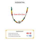 925 Sterling Silver Bead Chain Choker Necklace Elegant Minimalist Jewelry
