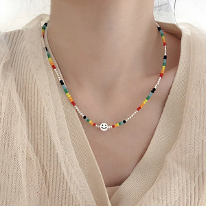 925 Sterling Silver Bead Chain Choker Necklace Elegant Minimalist Jewelry