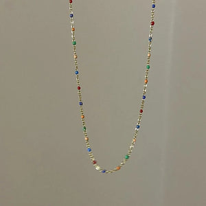 925 Silver Bead Chain Choker Necklace Women Fine Jewelry