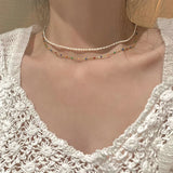 925 Silver Bead Chain Choker Necklace Women Fine Jewelry