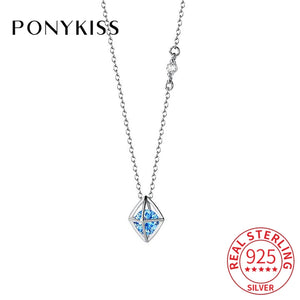 925 Silver Zircon Choker Necklace Classic Fine Jewelry