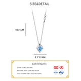 925 Silver Zircon Choker Necklace Classic Fine Jewelry