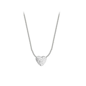 925 Silver Heart Choker Necklace Women Fine Jewelry Minimalist Accessories