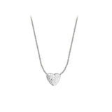 925 Silver Heart Choker Necklace Women Fine Jewelry Minimalist Accessories