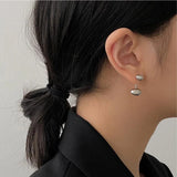 925 Sterling Silver Water Drop Stud Earrings for Women Party Jewelry