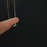 925 Silver Bowknot Zircon Choker Necklace Fine Jewelry