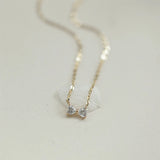 925 Silver Bowknot Zircon Choker Necklace Fine Jewelry
