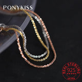 925 Silver Sparkling Chain Bracelet for Women, HipHop Fine Jewelry