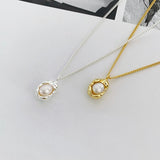 925 Silver Pearl Choker Necklace Women's Jewelry