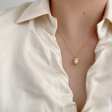 925 Silver Pearl Choker Necklace Women's Jewelry