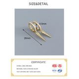 925 Silver Zircon Hoop Earrings for Women Anniversary Jewelry
