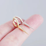 925 Silver Zircon Hoop Earrings for Women Anniversary Jewelry