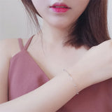 925 Silver Bead Geometric Bracelet Delicate Birthday Gift