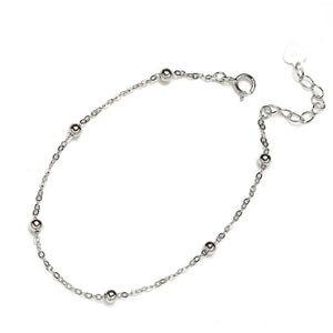 925 Silver Bead Geometric Bracelet Delicate Birthday Gift