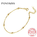 925 Silver Bead Geometric Bracelet Delicate Birthday Gift