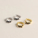 925 Sterling Silver Round Bead Hoop Earrings for Women