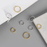 925 Sterling Silver Round Bead Hoop Earrings for Women
