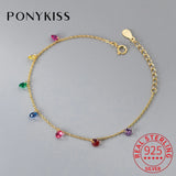925 Silver Zircon Water Drop Bracelet for Women