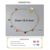 925 Silver Zircon Water Drop Bracelet for Women