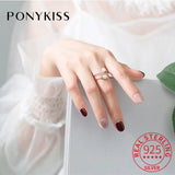 925 Silver Adjustable Pearl Spiral Ring