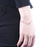 S925 Sterling Silver Zircon Heart Bracelet Romantic Jewelry