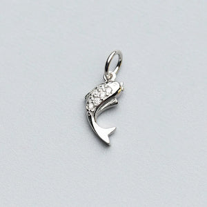 Romantic 925 Silver Animal Moon Star Zircon Charms for DIY Necklace
