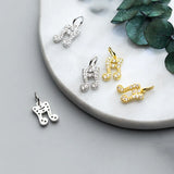 Romantic 925 Silver Animal Moon Star Zircon Charms for DIY Necklace