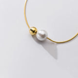 Romantic S925 Silver Pearl Chain Bracelet for Women