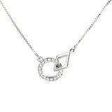 925 Silver Geometric Knot Chain Choker Necklace for Women