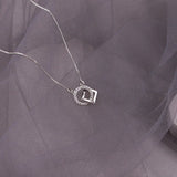 925 Silver Geometric Knot Chain Choker Necklace for Women
