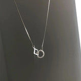 925 Silver Geometric Knot Chain Choker Necklace for Women