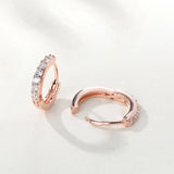 925 Silver Zircon Hoop Earrings, Party Accessory