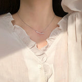 925 Silver Zircon Choker Necklace 14K Fine Jewelry