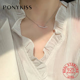 925 Silver Zircon Choker Necklace 14K Fine Jewelry