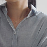 925 Silver Gingerbread Man Zircon Choker Necklace Cute Jewelry for Women