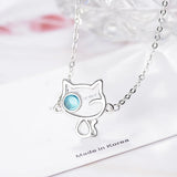 925 Silver Kitty Eye Zircon Bracelet for Women