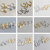 925 Silver Eye Zircon Hoop Earrings Women Party Fine Jewelry