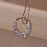 925 Silver Zircon Choker Necklace for Women