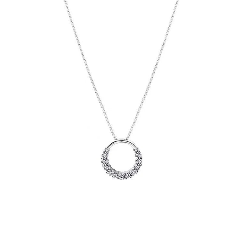 925 Silver Zircon Choker Necklace for Women