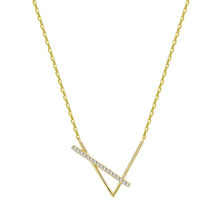 925 Silver Irregular Cross Choker Necklace for Women