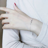 925 Silver Heart Zircon Bracelet Romantic Fine Jewelry