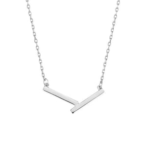 925 Silver V Shape 18K Choker Necklace for Women