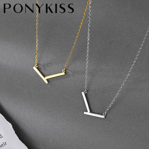 925 Silver V Shape 18K Choker Necklace for Women