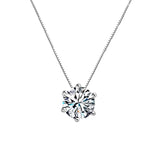 925 Silver Round Zircon Choker Necklace for Women