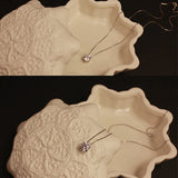 925 Silver Round Zircon Choker Necklace for Women