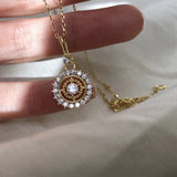 925 Silver Compass Pendant Chokers Necklace for Women