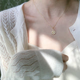 925 Silver Compass Pendant Chokers Necklace for Women
