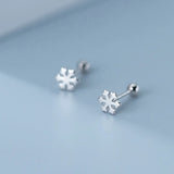 925 Silver Zircon Spiral Stud Earrings for Gift Party Jewelry