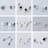 925 Silver Zircon Spiral Stud Earrings for Gift Party Jewelry