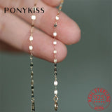 925 Silver Flash Glossy Sheet 14K Bracelets For Women Hiphop Fine Jewelry Gift